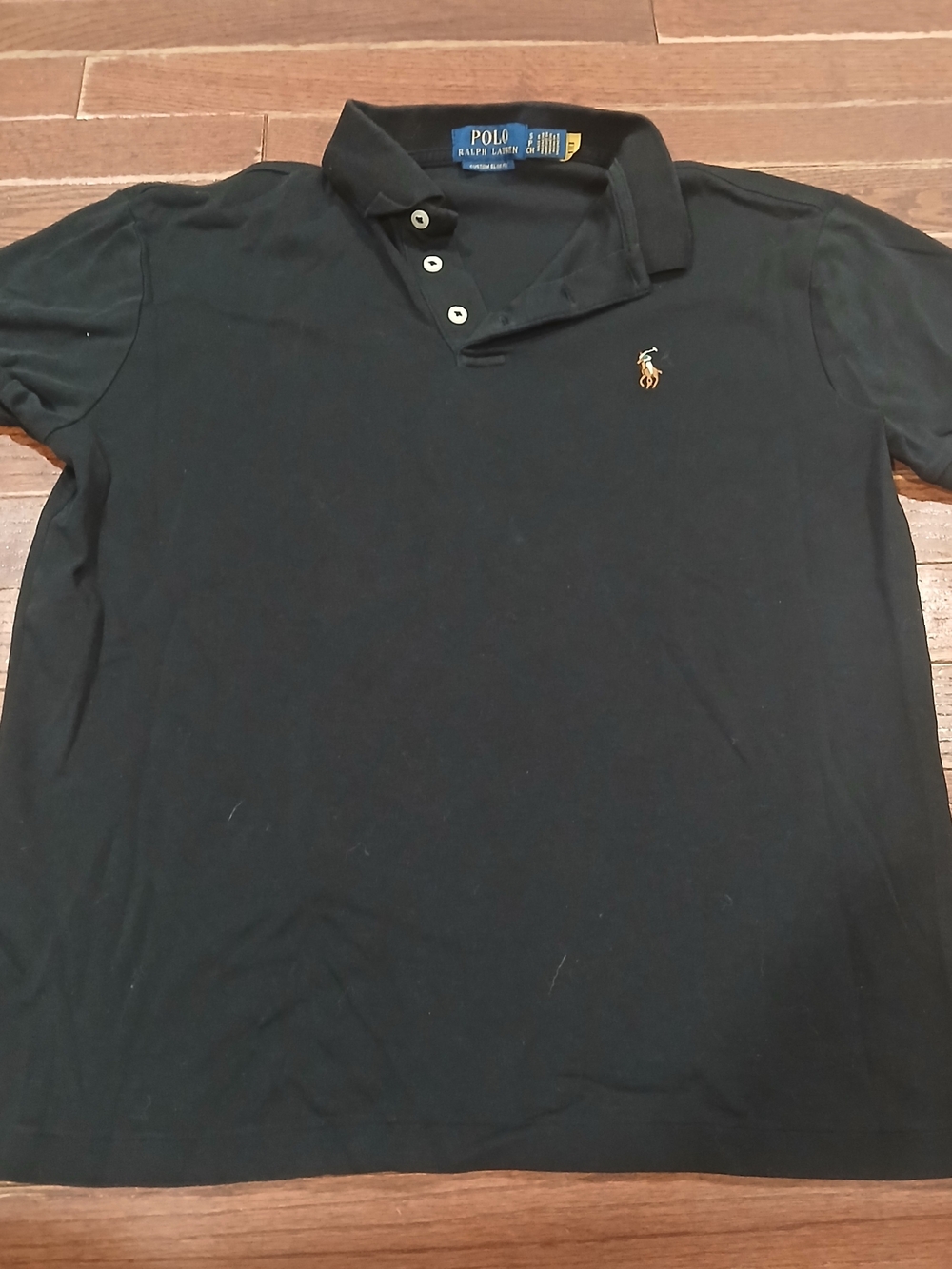 Polo by Ralph Lauren Custom Slim Fit Black Boys's Polo Casual Formal Classic